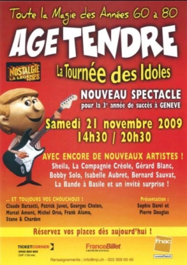 AGE TENDRE   La tournée des idoles